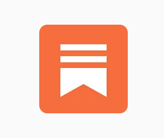 Orange square icon with a white triangle on a white background for Eat Your Greens Organic Farm in Austin Texas