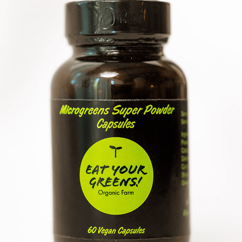 Microgreens Super Powder Capsules - Eat Your Greens! Organic Farm