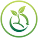 shades of green circles with young plant sprouting supports Recovery Icon